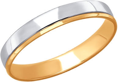 Золотое обручальное парное кольцо SOKOLOV БелЮвелирТорг 