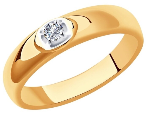 SOKOLOV Обручальное кольцо из золота с бриллиантом 1110127