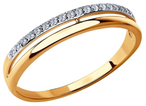 SOKOLOV Обручальное кольцо из золота с фианитами 017151