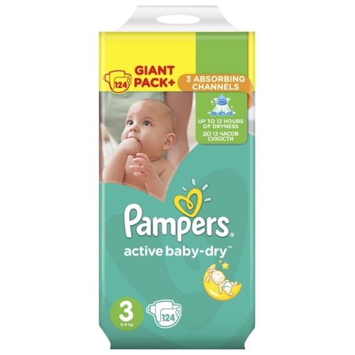 Pampers подгузники Active Baby-Dry 3 Буслик 