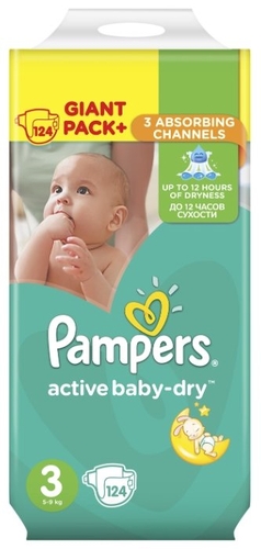 Pampers подгузники Active Baby-Dry 3 Детский мир 