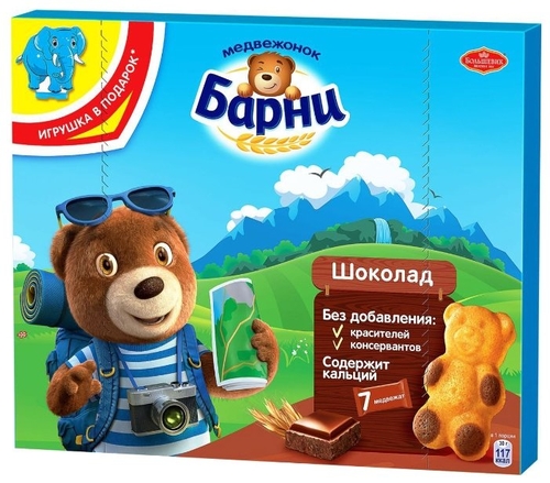 Пирожное Медвежонок Барни с шоколадом Домашний 
