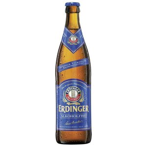 Пиво безалкогольное Erdinger светлое нефильтрованное бутылка 0.5 л