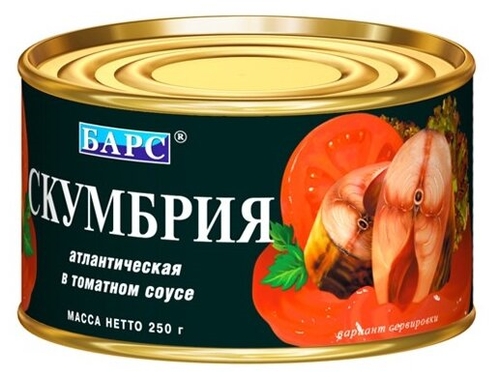 БАРС Скумбрия атлантическая в томатном Фикс Прайс 