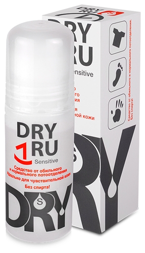 Dry RU антиперспирант, ролик, Sensitive
