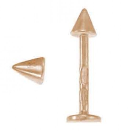 Сережки для пирсинга губы Украшения бренда ТопГрант Пирсинг для губы стрелочка из золота 7 Карат 