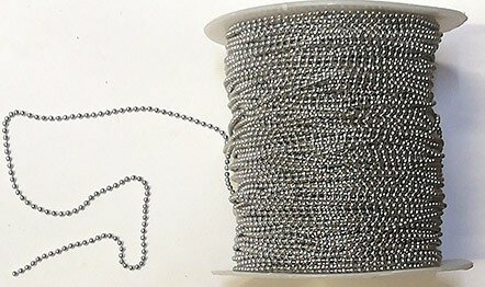 Цепочка шариками (шариковая цепочка), 1 м. 0,8 мм., цвет - серебро 7 Карат 