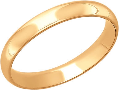 Золотое обручальное парное кольцо SOKOLOV 110126_s, размер 15,5 мм 7 Карат 