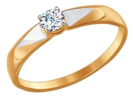 SOKOLOV Обручальное кольцо из золота с фианитом 017131