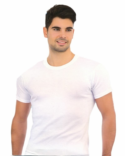 Мужская белая футболка (рибана) Белый (L) Адидас 
