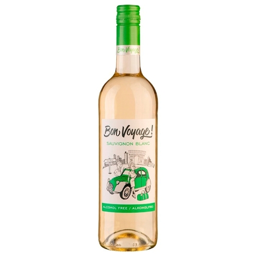 Вино белое сухое Bon Voyage Sauvignon Blanc безалкогольное 0,75 л Алми 