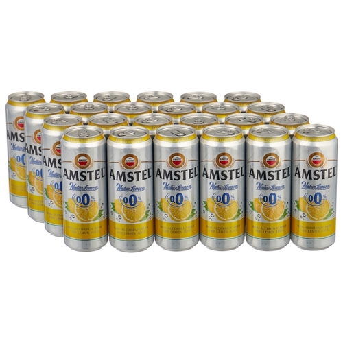 Пивной напиток безалкогольный осветлённый Амстел Natur Lemon 0,45 л х 24 шт Алми 