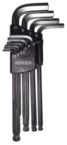 Набор имбусовых ключей BERGER BG-10SНW