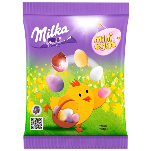 Фигурный шоколад Milka Mini Eggs молочный в форме яйца в сахарной глазури