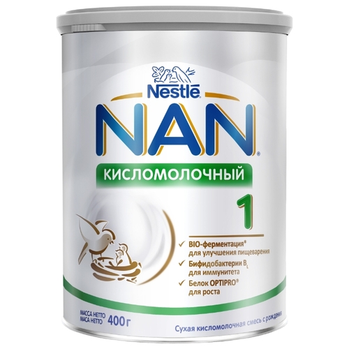 Смесь NAN (Nestle) Кисломолочный 1 (с рождения) 400 г Белмаркет 