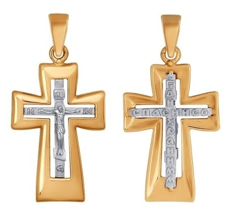 SOKOLOV Крест из комбинированного золота 121339