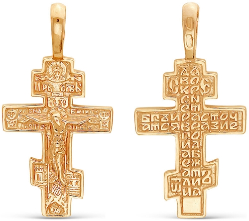 Крестик Maskom из золота 7-013 БелЮвелирТорг 
