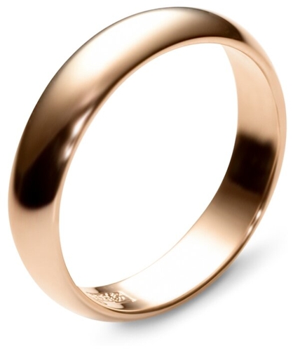Эстет Обручальное кольцо из красного золота 01О010012 БелЮвелирТорг 