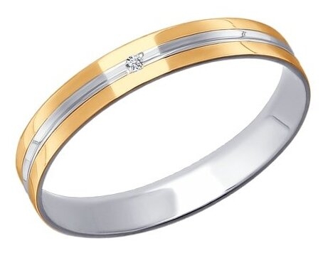 SOKOLOV Обручальное кольцо из комбинированного БелЮвелирТорг 