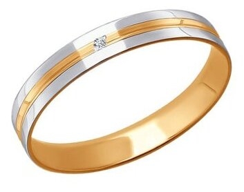 SOKOLOV Обручальное кольцо из комбинированного БелЮвелирТорг Могилев