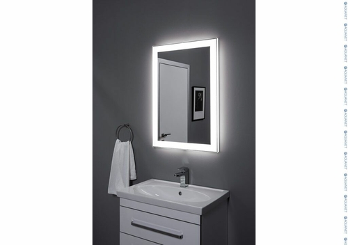 Зеркало Aquanet Алассио 4595 LED Black red white 