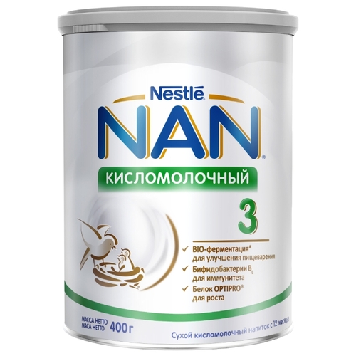 Смесь NAN (Nestle) Кисломолочный 3 (с 12 месяцев) 400 г Буслик 