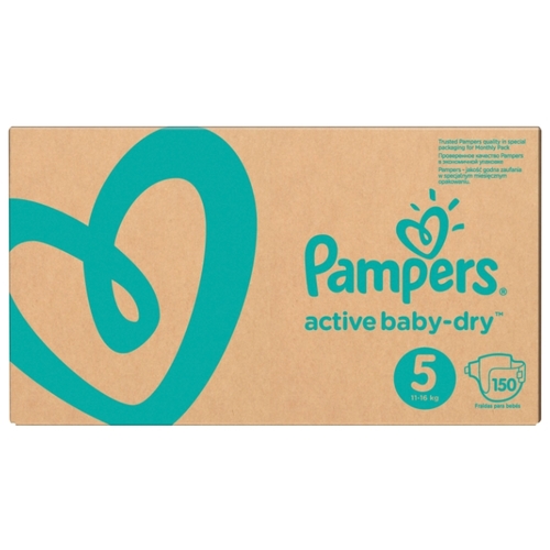 Pampers подгузники Active Baby-Dry 5 Буслик Лида