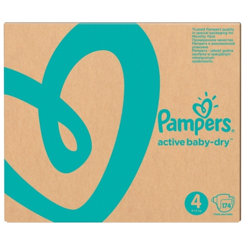 Pampers подгузники Active Baby-Dry 4 Буслик 