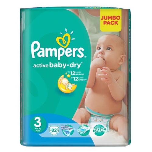 Pampers подгузники Active Baby-Dry 3 Буслик Полоцк