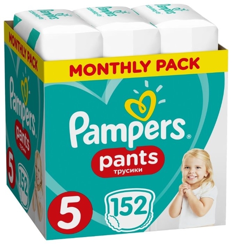 Pampers трусики Pants 5 (12-17 кг) 152 шт. Детский мир 