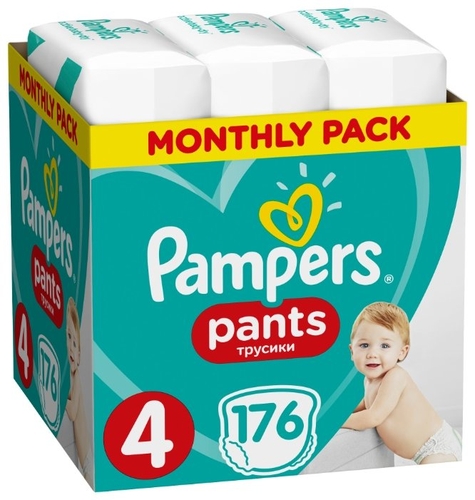 Pampers трусики Pants 4 (9-15 кг) 176 шт. Детский мир 