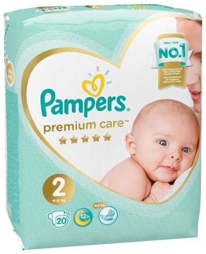 Pampers подгузники Premium Care 2 (4-8 кг) 20 шт. Детский мир 