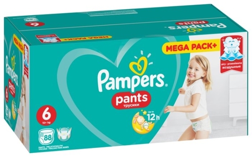 Pampers трусики Pants 6 (15+ кг) 88 шт. Детский мир 
