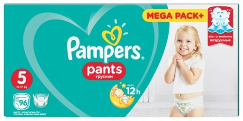 Pampers трусики Pants 5 (12-17 кг) 96 шт. Детский мир 