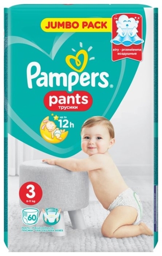 Pampers трусики Pants 3 (6-11 кг) 60 шт. Детский мир 