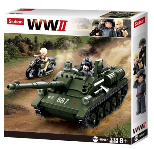 Конструктор SLUBAN WW2 M38-B0687 Танк СУ-85 Детский мир 