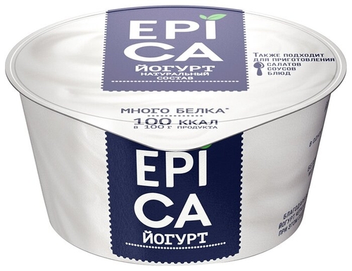 Йогурт EPICA натуральный 6%, 130 г Дионис 