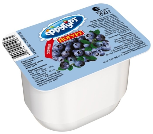 Йогурт Фругурт черника 2.5%, 250