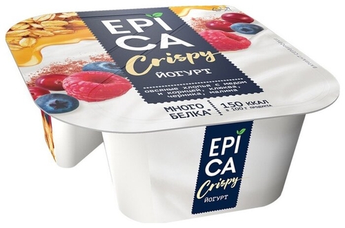 Йогурт EPICA Crispy натуральный 6.5%, 138 г Дионис 