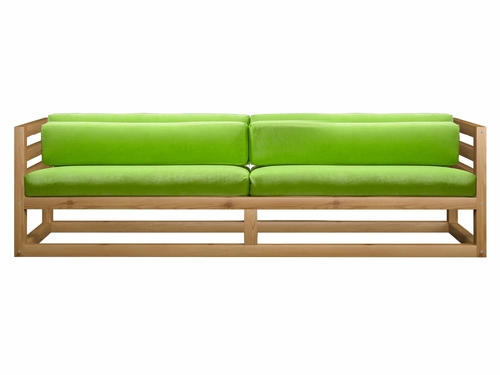 Прямой диван АНД Магнус сосна натуральный Зеленый Дом Мебели 