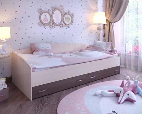 Кровать с выкатными ящиками Дом Мебели Минск
