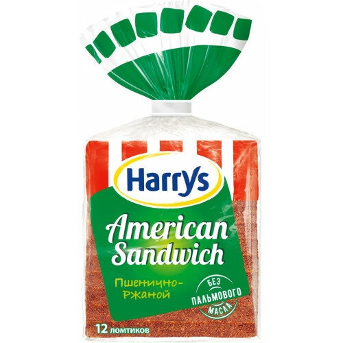 Хлеб Harrys сандвичный пшенично ржаной 470 гр Барилла Рус ООО Домашний 