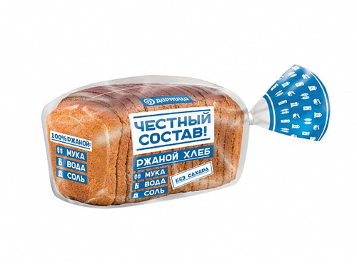 Хлеб ржано-пшеничный в нарезке Столовый 750 г, Каравай Домашний 