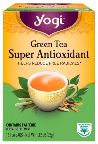 Чай зеленый Yogi Tea Super antioxidant в пакетиках Е-доставка 