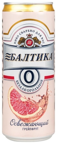 Пивной напиток безалкогольный Балтика Освежающий грейпфрут 330 мл Е-доставка 