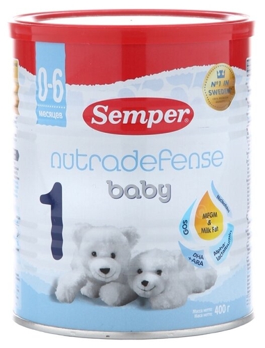 Смесь Semper Baby Nutradefense 1 (0-6 месяцев) 400 г Е-доставка 
