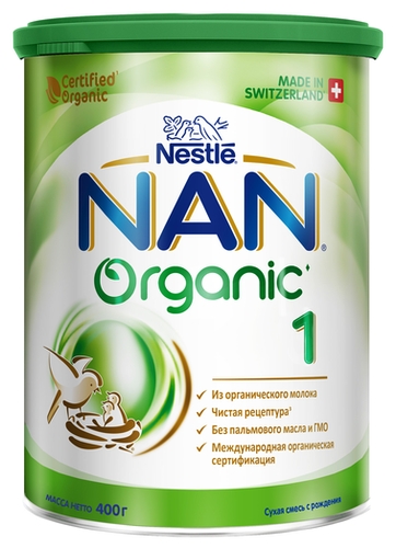 Смесь NAN (Nestlé) 1 Organic (c рождения) 400 г Е-доставка 
