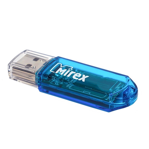 Флешка Mirex ELF BLUE, 32 Гб, USB3.0, чт до 140 Мб/с, зап до 40 Мб/с, голубая - 1803035 Евросеть 