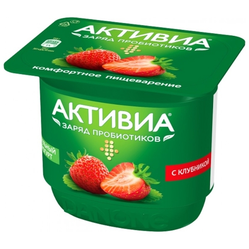 Йогурт Активиа с клубникой 2.9%, Евроопт Пинск