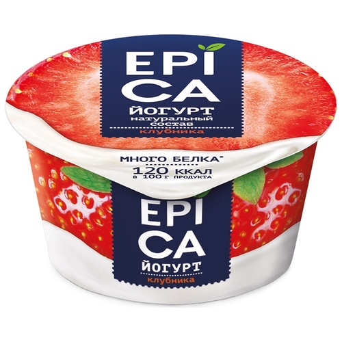 Йогурт EPICA натуральный с клубникой